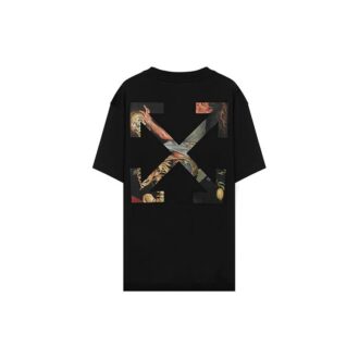 Komfortabel, løs passform, rund hals, korte ermer, unisex, svart