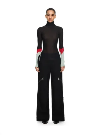 Langermet turtleneck med fargeinnsats