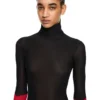 Langermet turtleneck med fargeinnsats