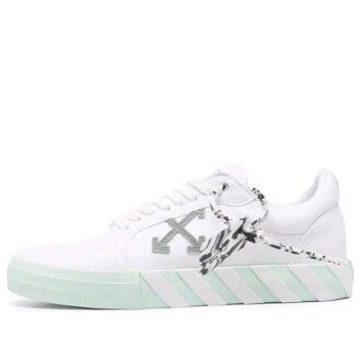 Lav Vulcanized Canvas Sneaker «Hvit Grønn Oransje»