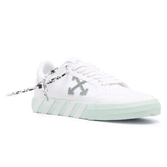 Lav Vulcanized Canvas Sneaker «Hvit Grønn Oransje»