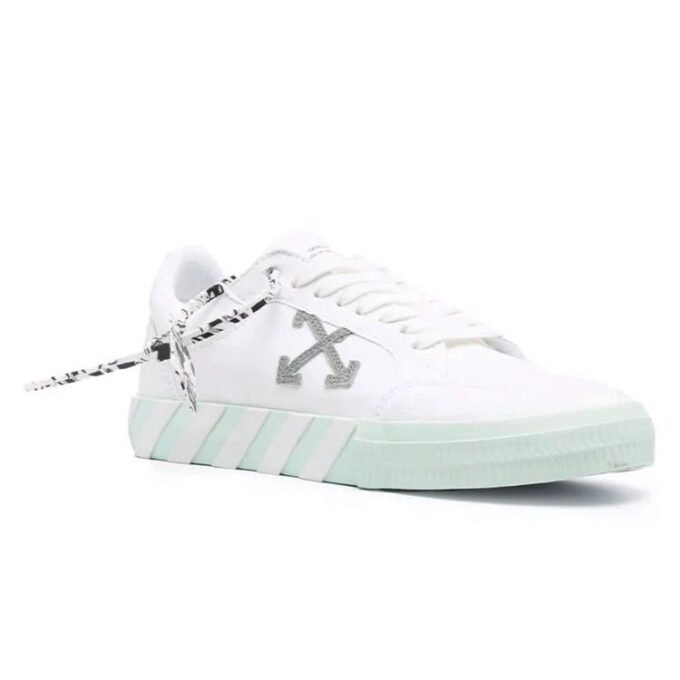 Lav Vulcanized Canvas Sneaker «Hvit Grønn Oransje»