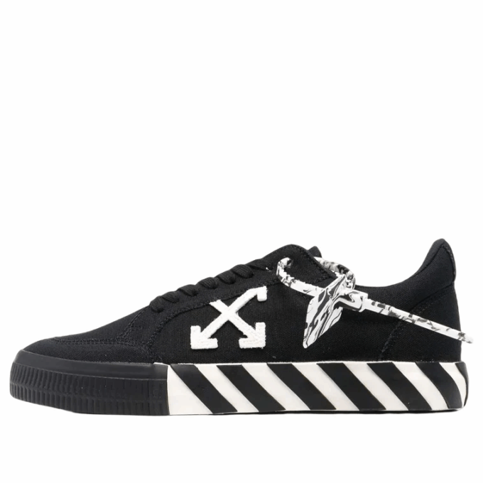 Lav Vulcanized canvas Sneaker «Svart Hvit Oransje»