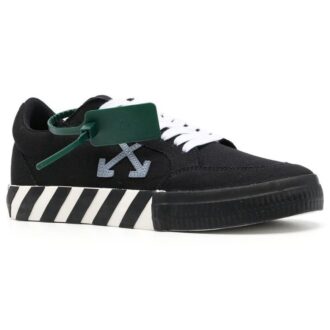 Lav Vulcanized canvas Sneaker «Svart Hvit Oransje»