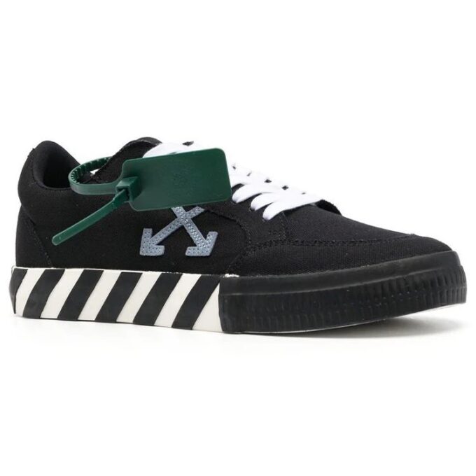 Lav Vulcanized canvas Sneaker «Svart Hvit Oransje»