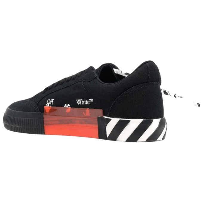 Lav Vulcanized canvas Sneaker «Svart Hvit Oransje»