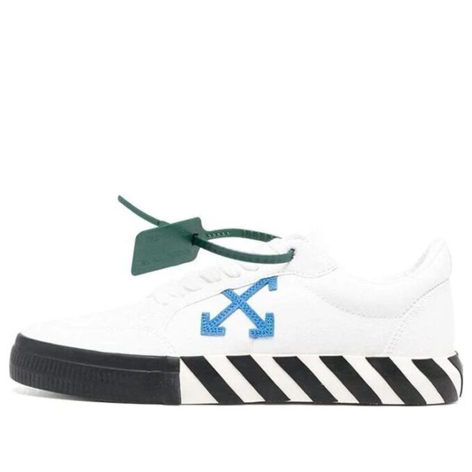 Lav Vulcanized canvas Sneaker «White Black Blue Orange»