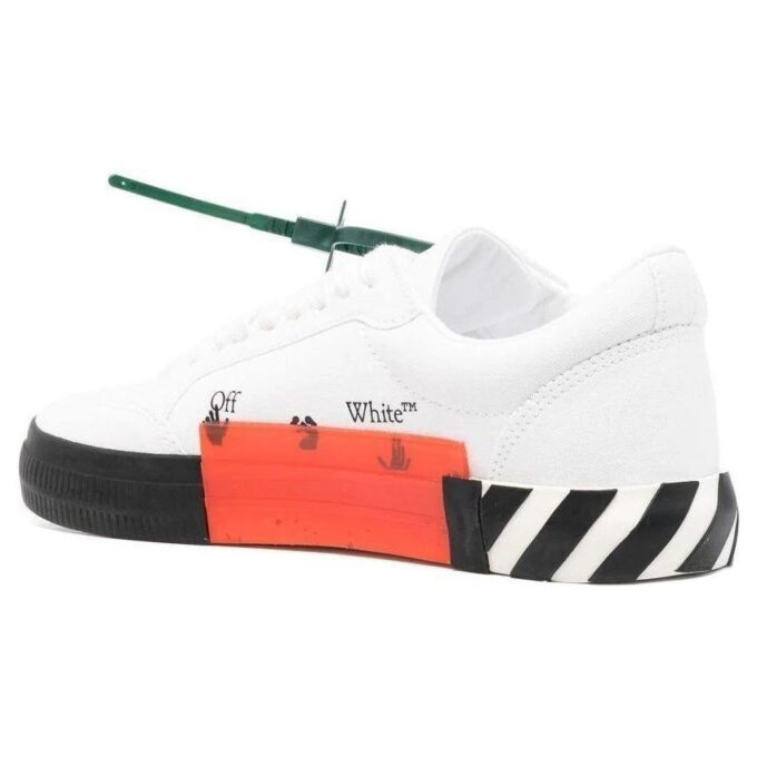 Lav Vulcanized canvas Sneaker «White Black Blue Orange»