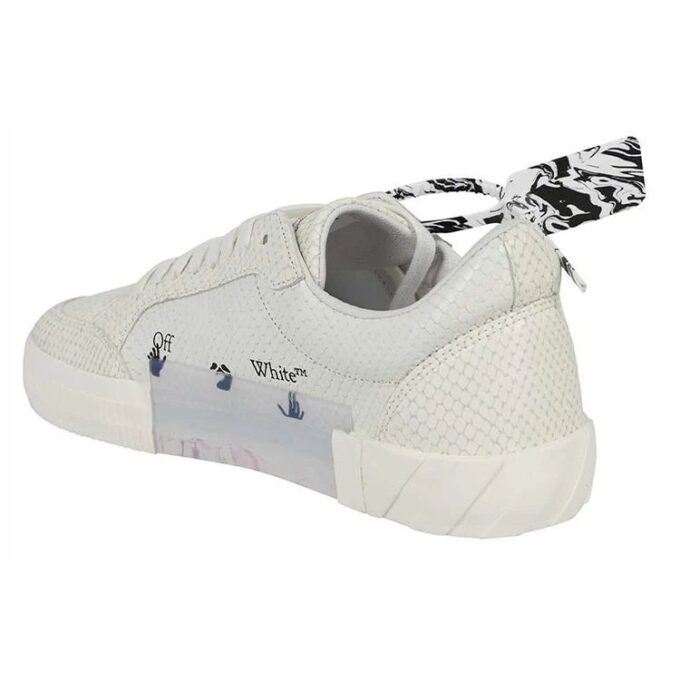 Lav Vulcanized kalveskinnsneaker «White Black»