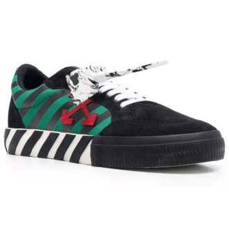 Lavvulkaniserte lavtop-Sneakers svart/grønn