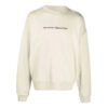 Logo brodert ensfarget langermet løs passform beige