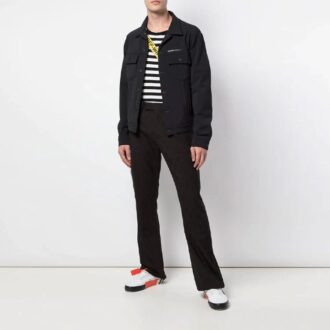 Logo Casual-bukser, slim fit-versjon, svart