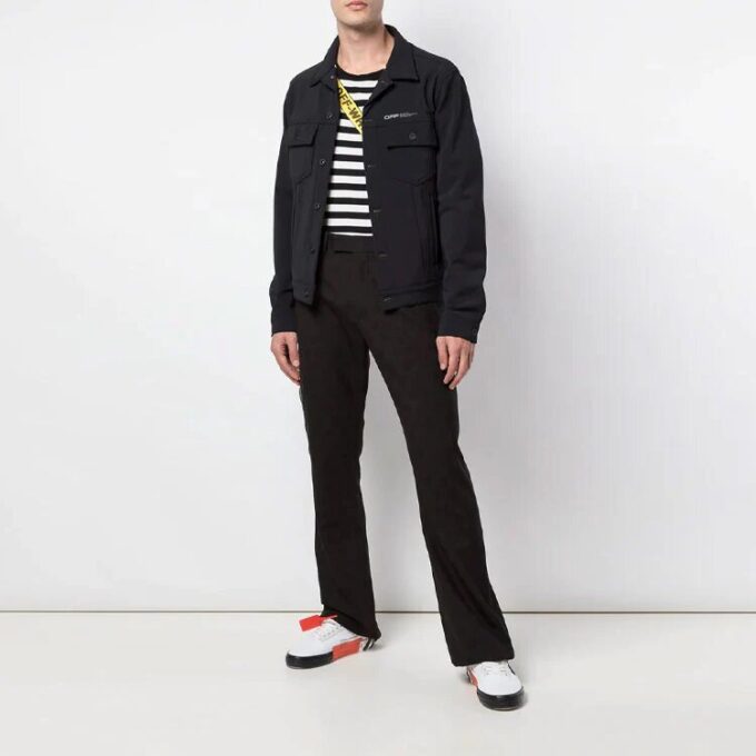 Logo Casual-bukser, slim fit-versjon, svart