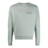 Logo-genser med rund hals «Jadeite/Black»