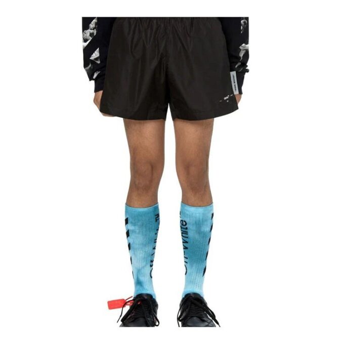Logo-gummibukse, street-shorts, svart