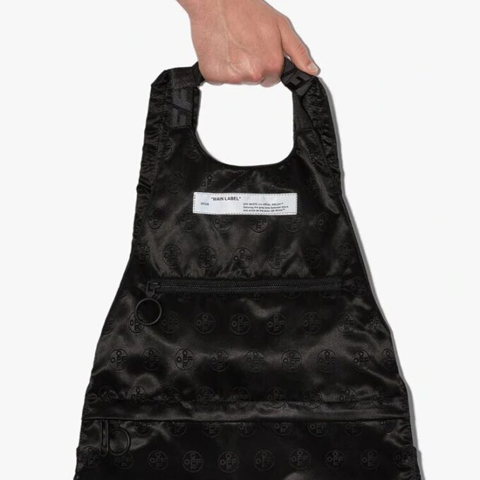 logo Jacquard-ryggsekk skoleveske Svart