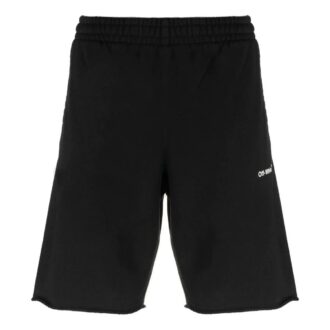 Logo-kjede-pil-rett sportsshorts, svart