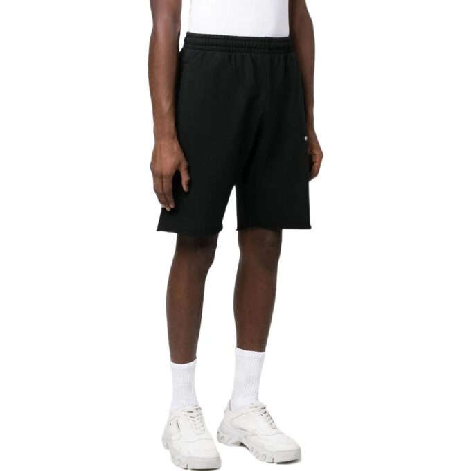 Logo-kjede-pil-rett sportsshorts, svart