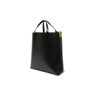 Logo Leather Tote «Black»