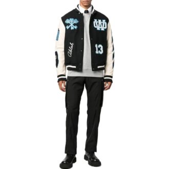 logo-patch varsity-jakke «Svart»