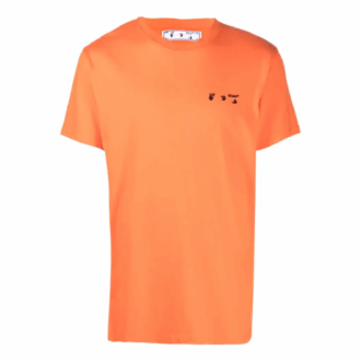 Logo Rundhalset Shorts kortærmet vanlig versjon Oransje