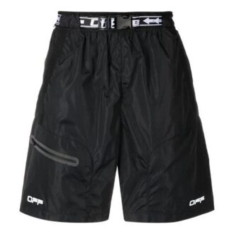 Logo-trykk belte cargo Shorts versjon svart