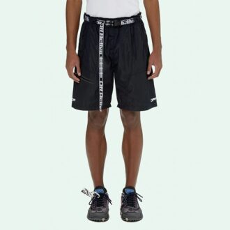 Logo-trykk belte cargo Shorts versjon svart