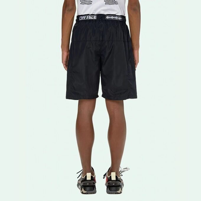 Logo-trykk belte cargo Shorts versjon svart