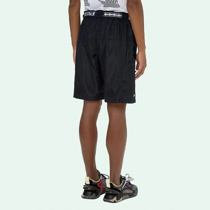 Logo-trykk belte cargo Shorts versjon svart