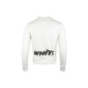 Logo-trykk, genser med rund hals, hvit