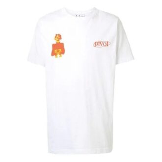 Logo-trykk kort ermet hvit