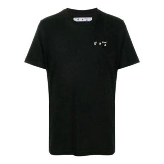 Logo-trykk, kort ermet, svart