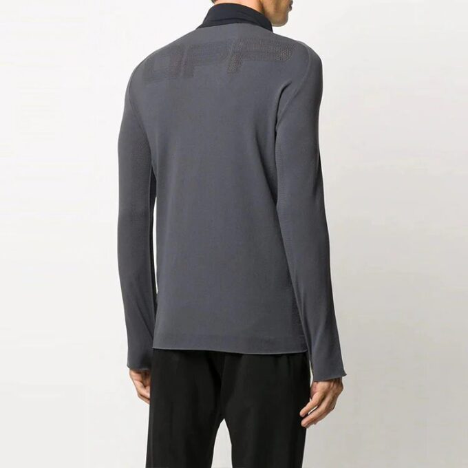 Logo-trykk Tynn og lett sportsjakke Slim Fit-versjon Svart