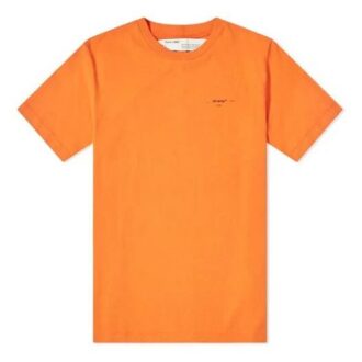Logo-trykte topper med rund hals Logo Menn Oransje