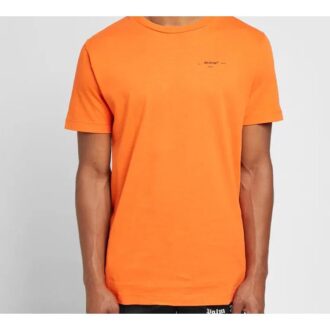 Logo-trykte topper med rund hals Logo Menn Oransje