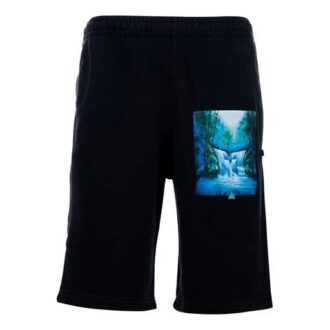 Maleri-trykk, uformelle Shorts, standardversjon, svart