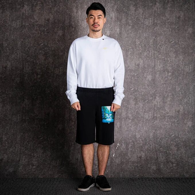 Maleri-trykk, uformelle Shorts, standardversjon, svart