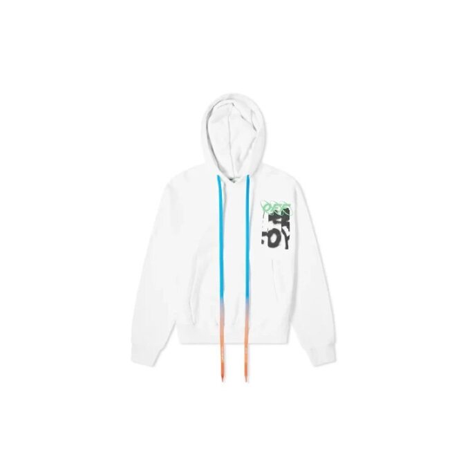 MENS Spray Blurred Oversized Hvit