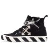 Mid-Top Vulcanized canvas Sneaker «Black White»