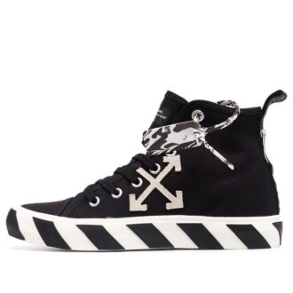 Mid-Top Vulcanized canvas Sneaker «Black White»