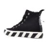 Mid-Top Vulcanized canvas Sneaker «Black White»