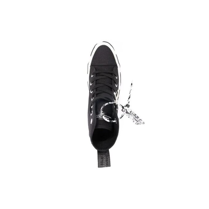 Mid-Top Vulcanized canvas Sneaker «Black White»