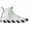 Mid-Top Vulcanized canvas Sneaker «White Blue Green Black»