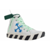 Mid-Top Vulcanized canvas Sneaker «White Blue Green Black»