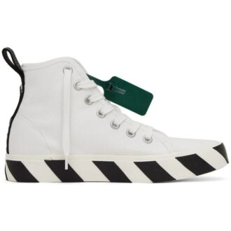 Mid-Top vulkanisert canvas-Sneaker «White Green Black»