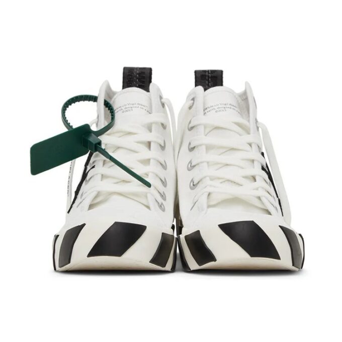 Mid-Top vulkanisert canvas-Sneaker «White Green Black»