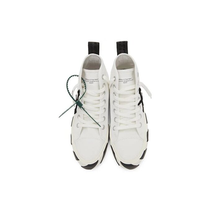 Mid-Top vulkanisert canvas-Sneaker «White Green Black»