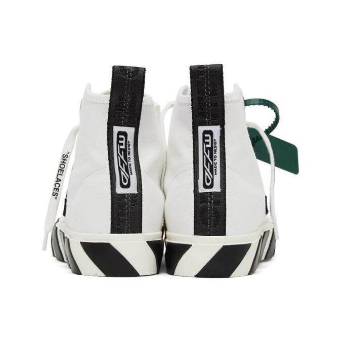 Mid-Top vulkanisert canvas-Sneaker «White Green Black»
