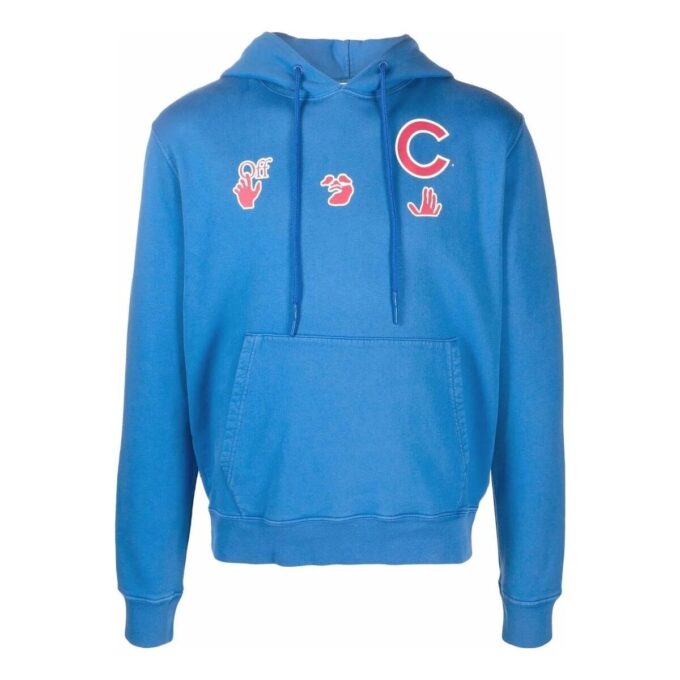Mlb Chicago Cubs bomulls-jersey-hettegenser «Blå»