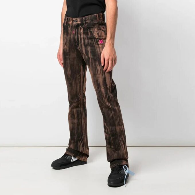 Mønstertrykk Casual jeans Slim Fit-versjon Gul